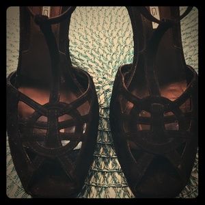SOLD/Via Spiga black suede shoes